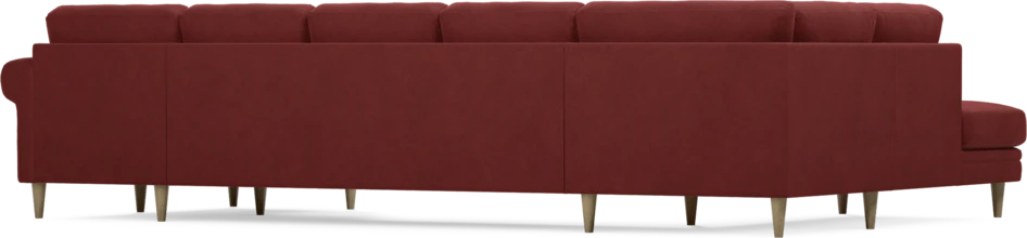 Eden - 3-sits soffa med divan vänster och schäslong höger - Röd