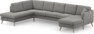 Eden - 3-sits soffa med divan vänster och schäslong höger - Grå