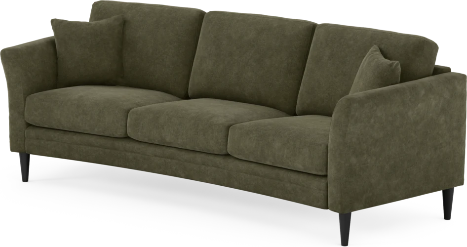 Eden - 3-sits soffa svängd - Grön