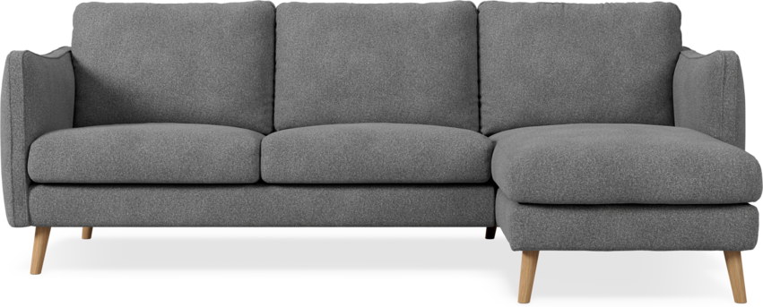 Madison Lux - 2-sits soffa med schäslong höger - Vit