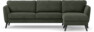 Bridge - 3-sits soffa med schäslong höger - Grön