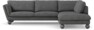 Madison Lux - 3-sits soffa med divan höger - Vit