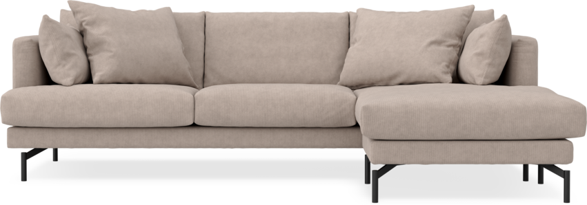 Harper - 4-sits med schäslong höger - Beige