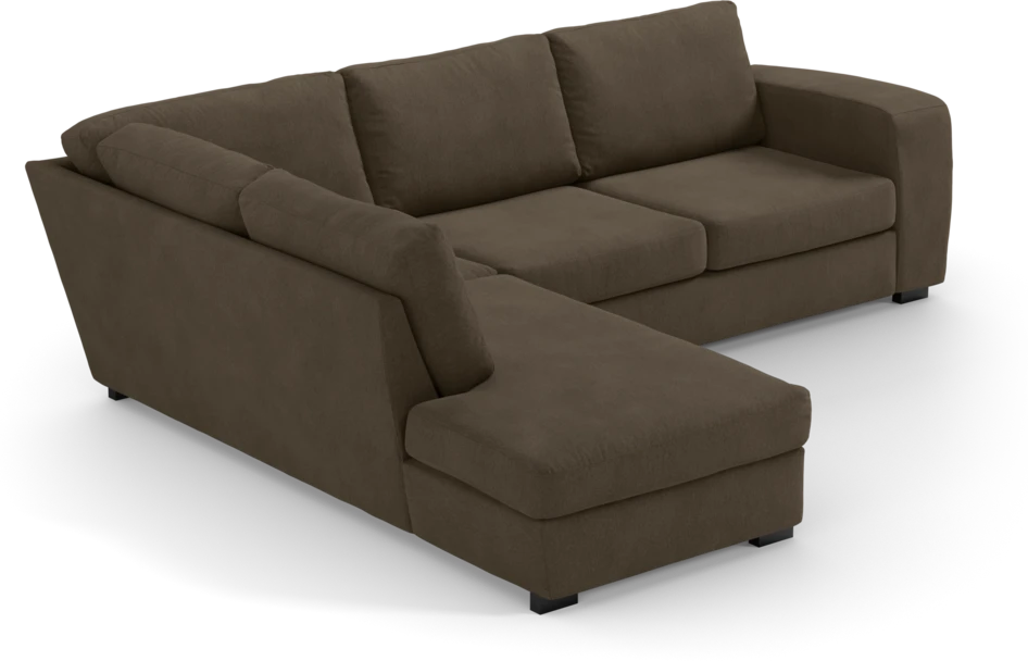 Friday - 2,5-sits soffa med divan vänster - Brun