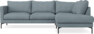 Impression Delux - 3-sits soffa med divan höger - Blå