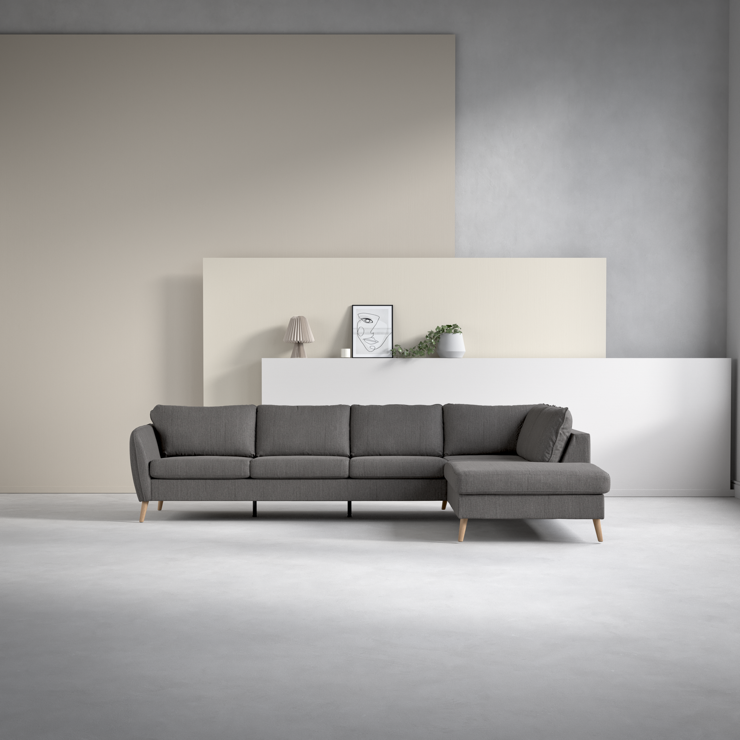 County - 3-sits soffa med divan höger - inspiration