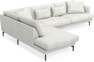 Harper - 3-sits soffa med divan vänster - Vit