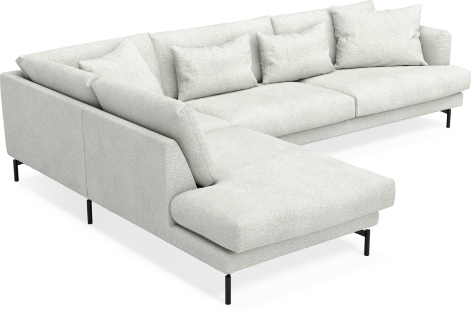 Harper - 3-sits soffa med divan vänster - Vit