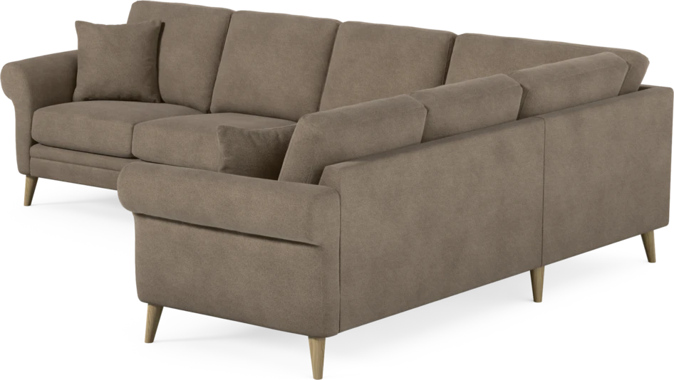 Eden - Hörnsoffa, 3+2-sits - Brun