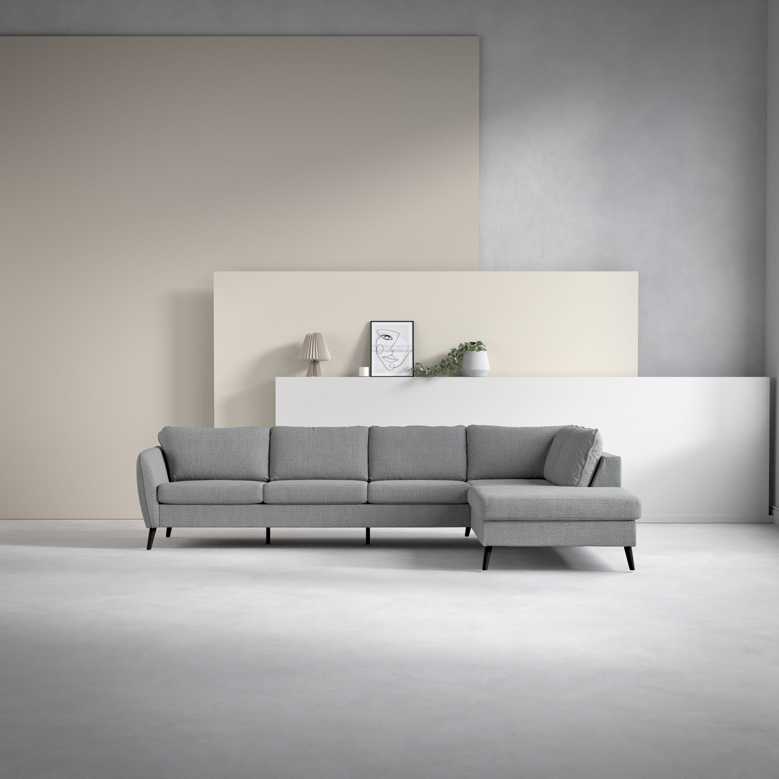 County - 3-sits soffa med divan höger - inspiration