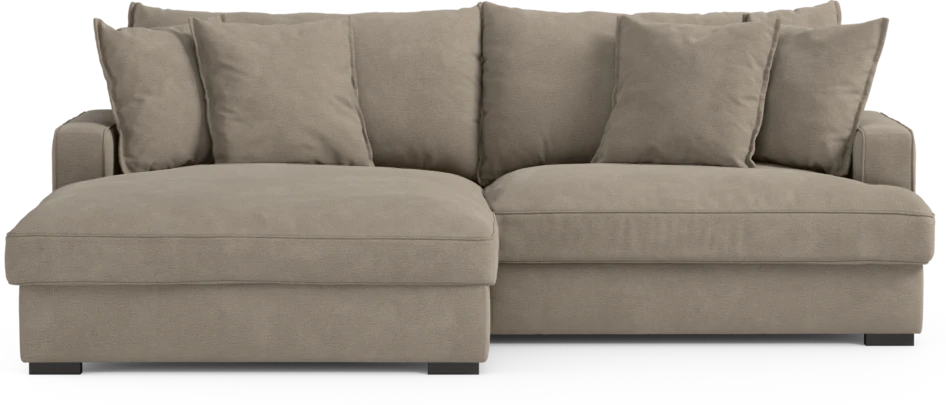 Mila - 2-sits soffa med schäslong XL vänster - Beige