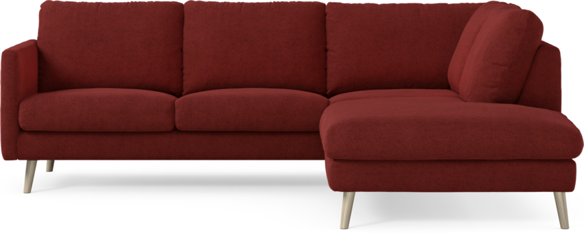 Madison Lux - 2-sits soffa med divan höger - Röd