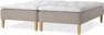 Delux Sense - Ramsäng, dubbelsäng med bäddmadrass - Beige