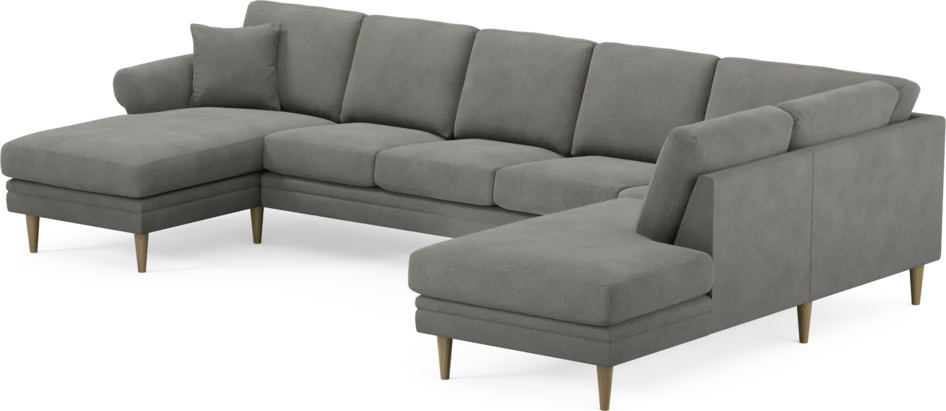Eden - 3-sits soffa med schäslong vänster och divan höger - Grå