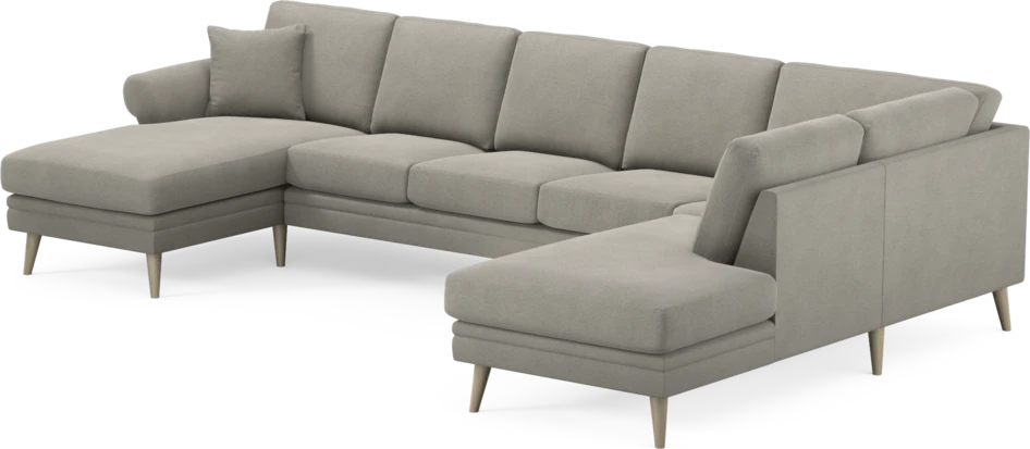 Eden - 3-sits soffa med schäslong vänster och divan höger - Grå