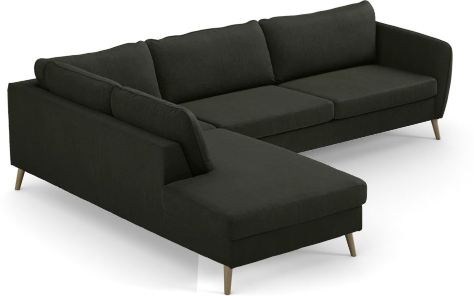 County - 2,5-sits soffa med divan vänster - Grön