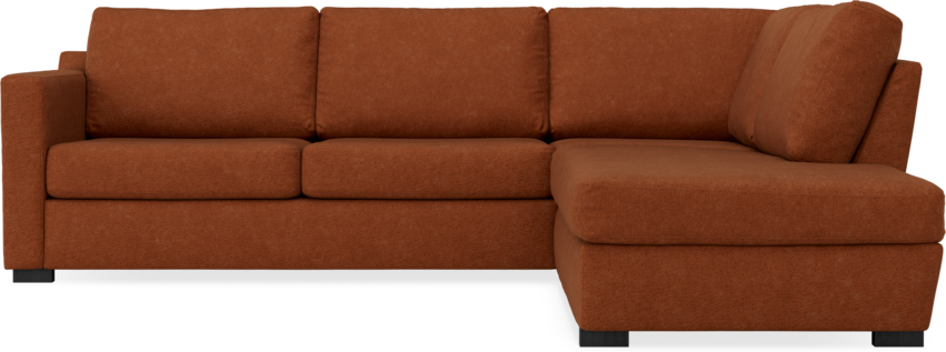 Friday - 2,5-sits soffa med divan höger - Orange