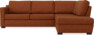 Friday - 2,5-sits soffa med divan höger - Orange