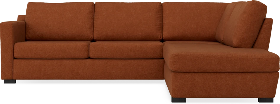 Friday - 2,5-sits soffa med divan höger - Orange