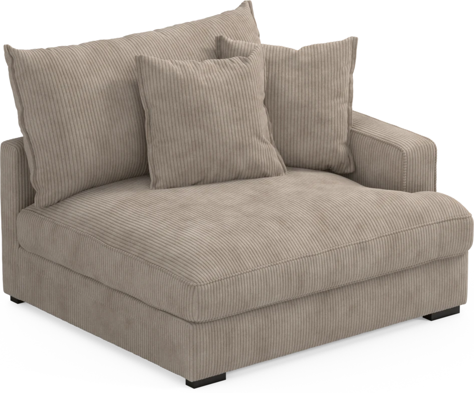 Rossi - 1,5-sits med armstöd höger - Beige