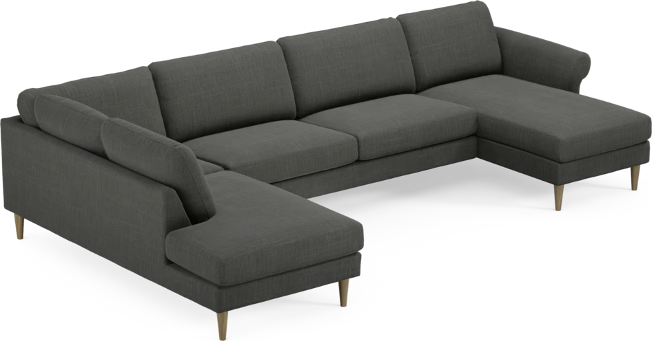 Bridge - 3-sits soffa med divan vänster och schäslong höger - Grå