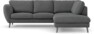 Madison - 2-sits soffa med divan höger - Grå
