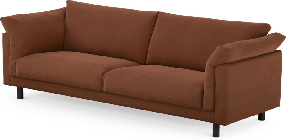 Cherrie - 4-sits soffa, fast klädsel - Orange