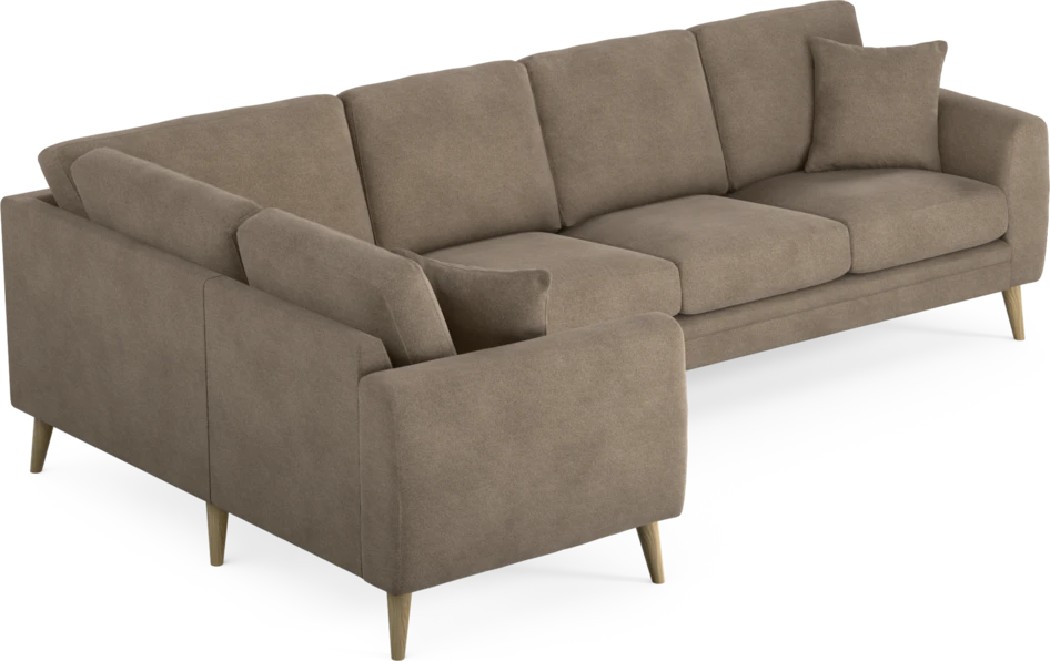 Eden - Hörnsoffa, 1+3-sits - Brun