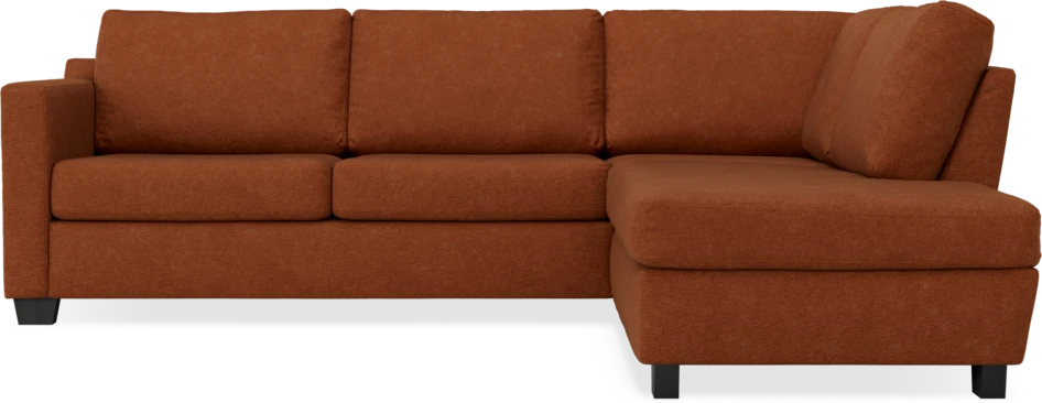 Friday - 2,5-sits soffa med divan höger - Orange