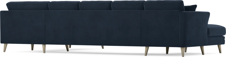 Eden - 3-sits soffa med schäslong vänster och divan höger - Blå