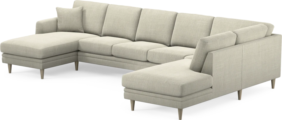 Eden - 3-sits soffa med schäslong vänster och divan höger - Beige