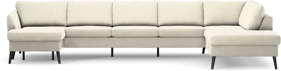 County - 4-sits soffa med schäslong vänster och divan höger - Vit