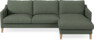 Winston - 3-sits soffa med schäslong, vändbar - Grön