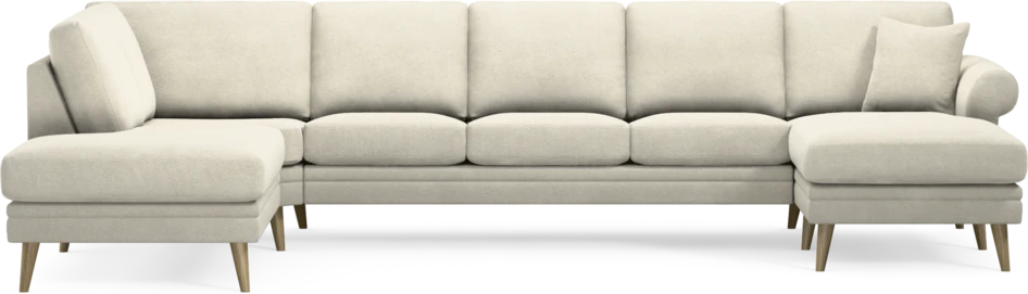 Eden - 3-sits soffa med divan vänster och schäslong höger - Vit