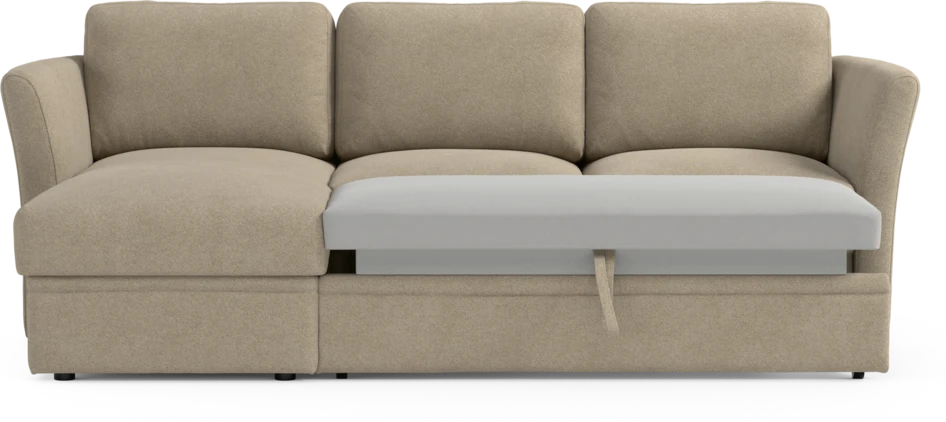 Öland - Bäddsoffa med schäslong vänster - Beige