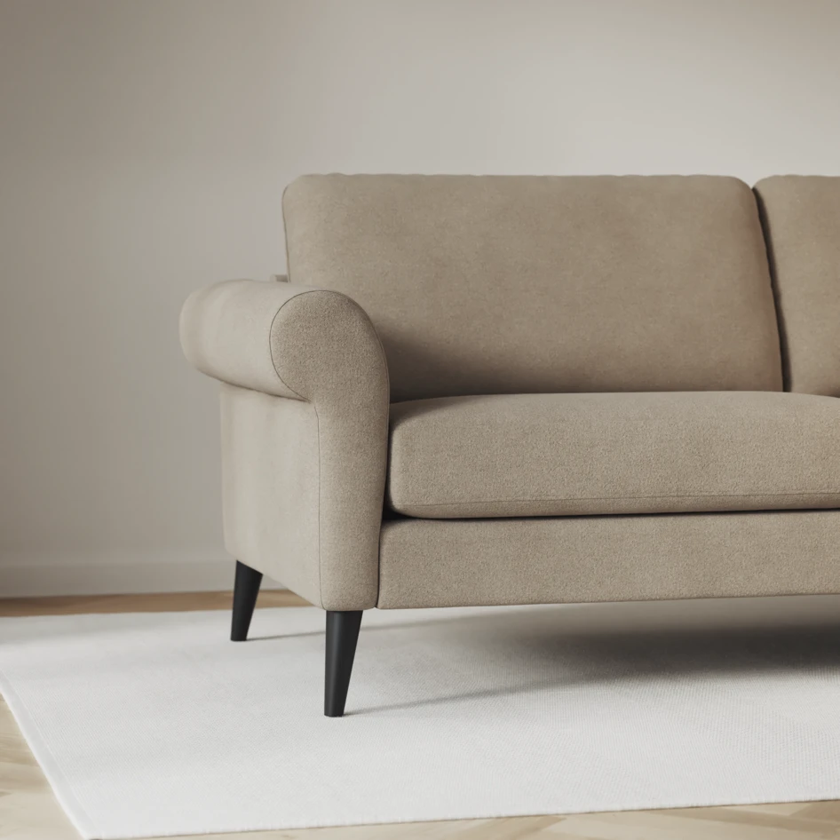 Bridge - 3-sits soffa med schäslong vänster och divan höger - Beige