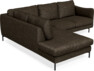 Madison - 2-sits soffa med divan vänster - Brun