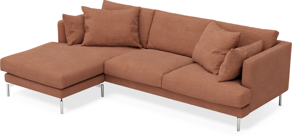 Harper - 4-sits med schäslong vänster - Orange
