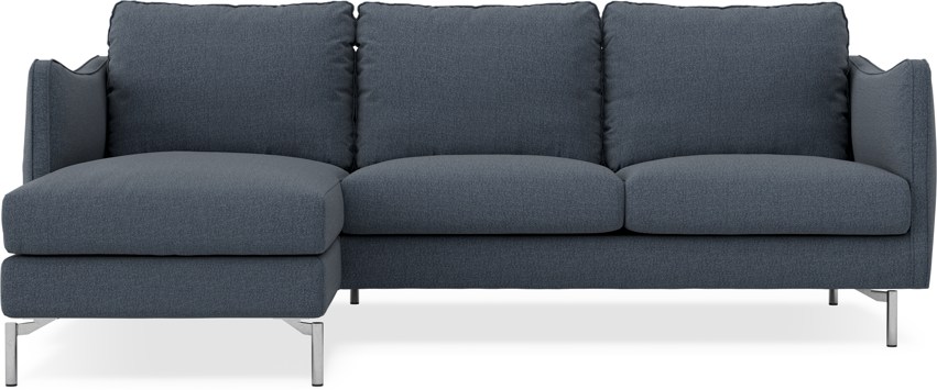 Madison Lux - 2-sits soffa med schäslong vänster - Blå