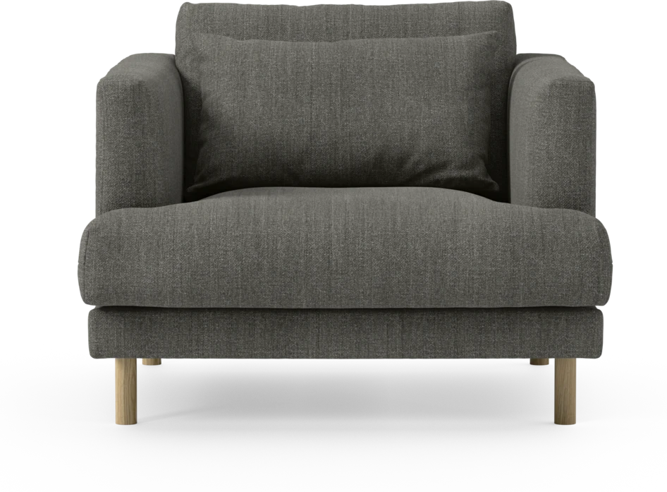 Harper - Fåtölj, 75 cm - Grå