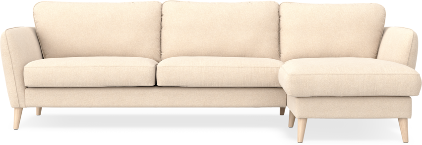 Bridge - 3-sits soffa med schäslong höger - Beige