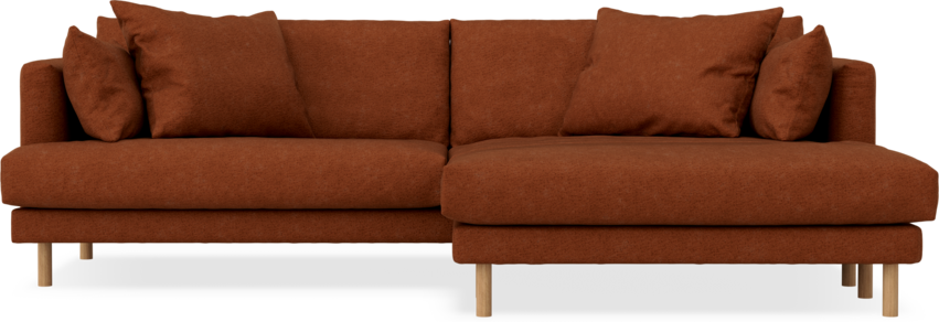 Harper - 4-sits med schäslong XL höger - Orange