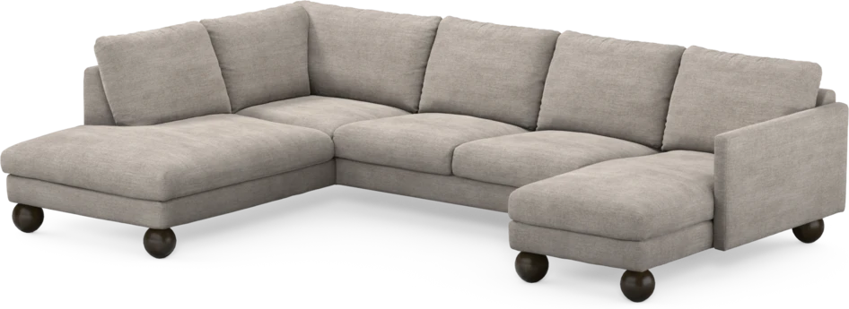 Madison Lux - 2-sits soffa med divan vänster och schäslong höger - Beige