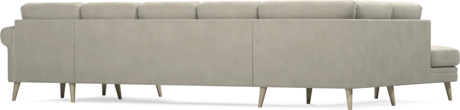 Eden - 3-sits soffa med divan vänster och schäslong höger - Brun