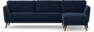 Bridge - 3-sits soffa med schäslong höger - Blå