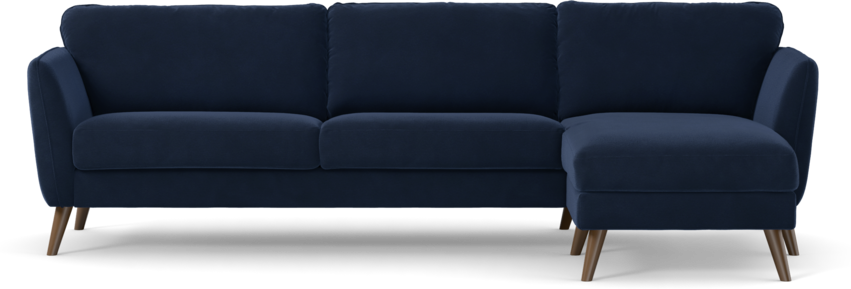 Bridge - 3-sits soffa med schäslong höger - Blå