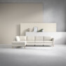 County - 3-sits soffa med divan vänster - Vit