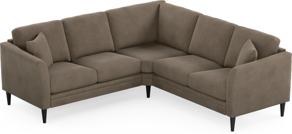 Eden - Hörnsoffa, 2+2-sits - Brun