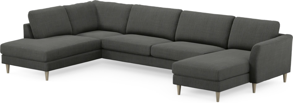 Bridge - 3-sits soffa med divan vänster och schäslong höger - Grå