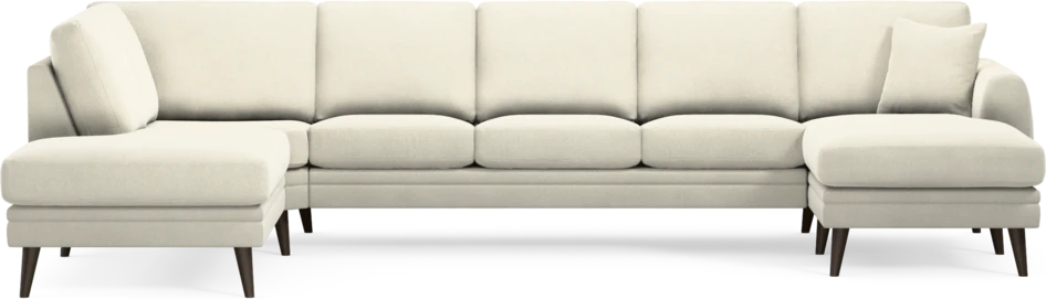 Eden - 3-sits soffa med divan vänster och schäslong höger - Vit